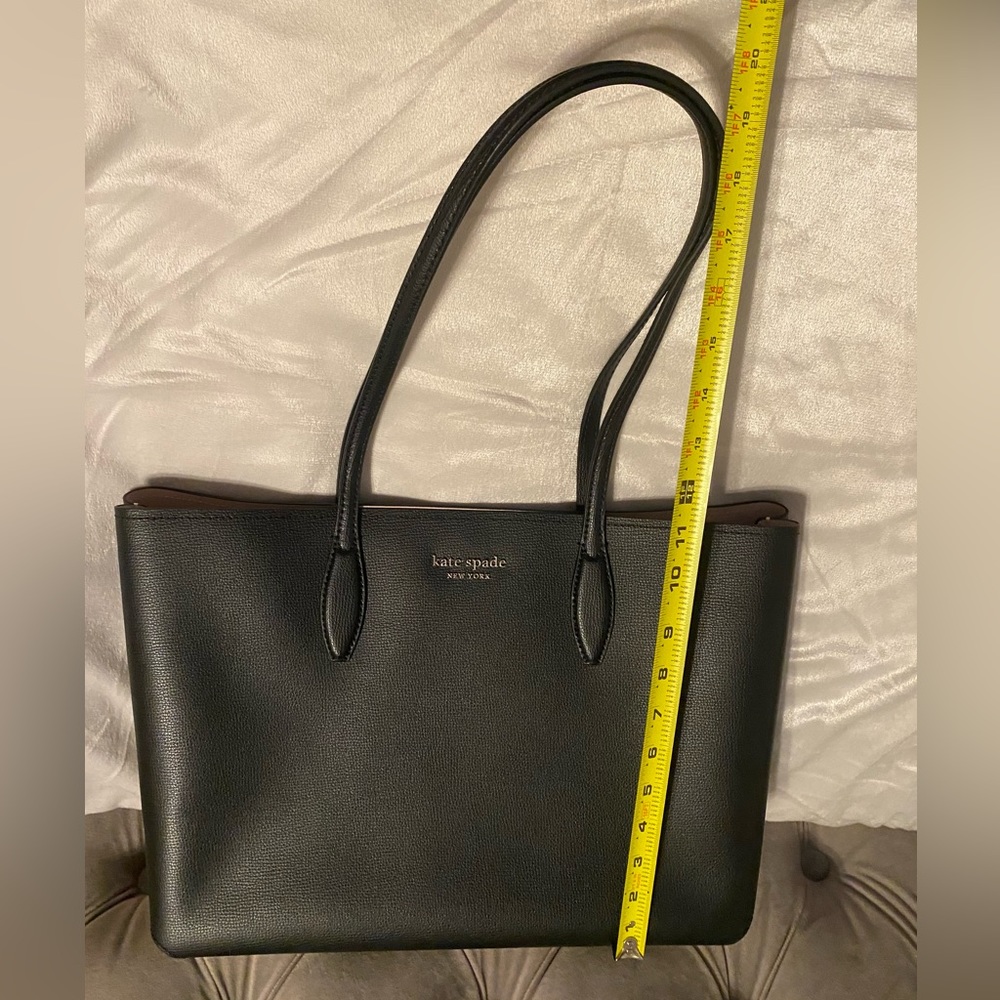 kate spade new york k6578 black pebbled leather lg hbo